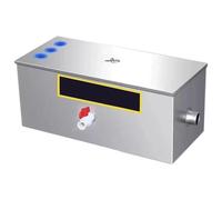 Ensemble de Bac À Graisse Commercial en Acier Inoxydable, Séparateur Huile-eau avec Sortie Latérale, Adapté aux Éviers de Cuisine de Restaurant(X-Large)