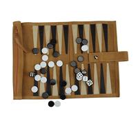 Ensemble de backgammon de luxe - Jeu de société, jeu de stratégie classique, design en bois compact, divertissement familial, équipement de jeu de dés, rétablissement tactique, plateau de jeu pliable