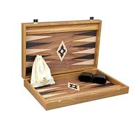 Ensemble de Backgammon en Bois Manopoulos Noyer Supports de Rangement 23 Pouce Inclus
