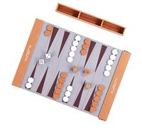 Ensemble de Backgammon en Cuir PU, Facile à Transporter, avec pièces en Acrylique, Parfait pour s ' Amuser en Famille, pour l ' extérieur, Cuir PU et Cadeaux