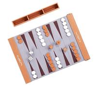 Ensemble de Backgammon en Cuir PU, Facile à Transporter, avec pièces en Acrylique, Parfait pour s ' Amuser en Famille, pour l ' extérieur, Cuir PU et Cadeaux
