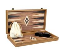 Ensemble de backgammon Manopoulos en noyer de 50,8 cm