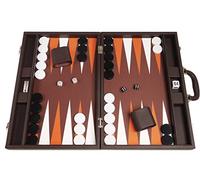Ensemble de Backgammon Premium 48 x 64 cm - Brun Foncé