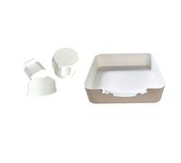 Ensemble de bacs de vidange compacts pour lave-linge domestique, plateau surélevé blanc avec raccords et d ' entretien du pour un placement bien rangé