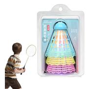 Ensemble De Badminton Glow Dark - Volants À LED 3 Pièces, Équipement De Sport Portable Pour Oiseaux D'entraînement En Nylon | Équipement Pour Éclairer La Cour Jeu De Pratique Sur La Plage Pri