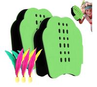 Ensemble De Badminton - Jeu De Raquette À Main, Jouets Interactifs D'extérieur, Équipement De Sport Familial, Kit De Volant Portable | Ensemble De Badminton De Cour De Plage De Pelouse D'arrière-Cour