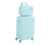 Ensemble de bagages 2 pièces de 35,5 cm + 64 cm avec roues rotatives, verrouillage par mot de passe, barre télescopique de 64 à 97 cm, valise à roulettes avec mallette cosmétique, robuste et léger