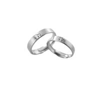 Ensemble De Bagues De Fiançailles Réglables Assorties Pour Elle Et Lui Pour Les Couples, Bague De Chat Simple Et Mignonne À La Mode, Bagues De Promesse Pour Les Couples Pour Les Cadeaux De La Sain