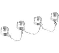 Ensemble de bagues de jointures vintage, anneau de doigt ouvert avec anneaux de doigt de chaîne Anneau de joint de croix punk avec gland Accessoire de bijoux gothiques Cadeaux pour femmes Cadeau de