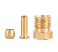 Ensemble de bagues de serrage à double cône M8/M10 en laiton pour lubrification de machine CNC, raccord de pression à montage rapide pour l'industrie et l'automobile, pour une construction robuste