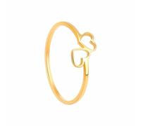 Ensemble de bagues étroites pour femme - Ne ternit pas - Empilables - Tendance - Délicat - Plaqué or - Zircon cubique - Amour - Amitié - Bagues de promesse - Coussin de mariage pour (or, 6)