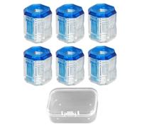 Ensemble de bagues magnétiques pour attraper des vis - Mini supports de de 6 pièces avec boîte de rangement | verrou de vis magnétique en ABS pour perceuse électrique et visseuse à percussion