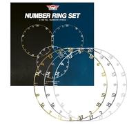 Bull's Lot de 3 anneaux numérotés en métal - Argent, blanc et doré - Donne à n'importe quelle cible un look moderne - Installation facile - Compatibilité universelle