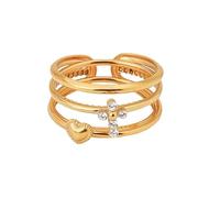 Ensemble de bagues sophistiquées de couleur or, taille réglable, anti-rayures, imperméables, bijoux de fête pour les créateurs de tendances, ensemble minimaliste