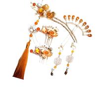 Ensemble de baguettes à cheveux en alliage fait à la main avec perles rondes ornements pièces de cheveux accessoires en épingle à cheveux chinoise pour femmes