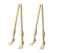 Ensemble de baguettes de pieds réutilisables, conception antidérapante, style fantaisie ludique ajoute une expérience culinaire amusante - paire d'ustensiles pour un usage | Cadeaux