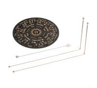 Ensemble de baguettes de radiesthésie en cuivre 99,9 % comprenant 2 tiges télescopiques, pendule en bois et pendentif en cristal pour travaux d'eau, minéraux et énergie