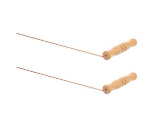 Ensemble de Baguettes de Sourcier Cuivre 2 Pièces, Manche Bois | Or 99 %, Usage Manuel et Portable, pour Eau et Gisements, Débutants ou Experts