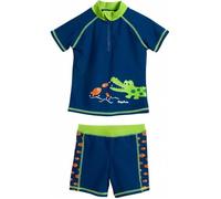 Ensemble de Bain 2 pièces pour Garçons Crocodile - Playshoes - Bleu - Protection UV 122/128