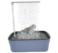 Ensemble de bain à oiseaux 12.4x13.4x8.5 Grand ensemble de bain d'oiseau automatique Parrot électrique avec robinets Douche douche détachable Baignoire pour petit aliment nettoyage à perruche m