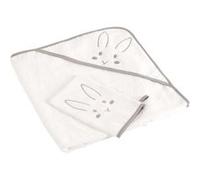 Ensemble de Bain Bébé "Lapin" 75x75cm Blanc