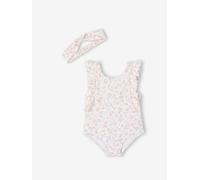 Ensemble de bain bébé maillot et bandeau écru 24M(86CM)