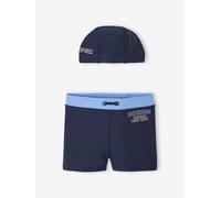 VERTBAUDET Ensemble de Bain Boxer + Bonnet garçon Encre 5A