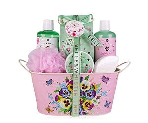 Ensemble de bain et de douche accentué BELLE & WHISTLE Ensemble de beauté de 7 pièces dans une baignoire décorative vintage magnifiquement collée