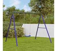 Ensemble de balançoire avec siège à bascule, structure en acier laqué, siège réglable, 156 x 185 x 185 cm, charge maximale de 50 kg, pour enfants de 3 à 10 ans, jardin, extérieur, jeu et loisirs