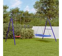 Ensemble de balançoire avec siège trapézoïdal, balançoire nid en acier laqué, structure robuste, 341 x 185 x 185 cm, pour enfants de 3 à 10 ans, pour l'extérieur, le jardin, le plaisir et le mouvement