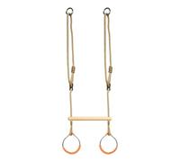 Ensemble de balançoire trapèze améliorée avec anneaux de gymnastique en métal pour l'extérieur, parcours d'obstacles et jeu d'équilibre, équinte sensorielle pour le plaisir et l'exercice des enfants