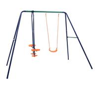 Ensemble de Balançoires 3 Places Acier Balancelle Aire de Jeux Enfants vidaXL