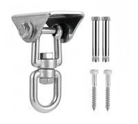 Ensemble de balançoires en bois et béton, 2 pièces, avec cadre pivotant silencieux, crochets balançoire robustes acier inoxydable supports suspension soudés Pour Chaise À Bascule