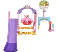 Ensemble de balançoires pour enfants, 5 en 1, Convient pour les groupes d'âge de 3 à 12 ans, Unisexe, Rose