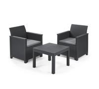 Ensemble de balcon KETER Emma avec table basse et 2 fauteuils