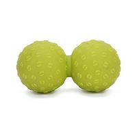 Ensemble de balles de massage doubles en silicone haute densité pour libération musculaire des tissus profonds pour le yoga, la salle de sport, le fitness, la maison, le bureau, (Green)