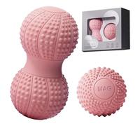 Ensemble de balles de massage et double balle de massage pour fascia, balle double pour fascia, balle de fascia, petite boule de massage pour fascia, petit diamètre 6,5 cm, longueur 13 cm, balle pour