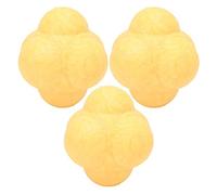 Ensemble de Balles de Réaction 3 Pièces TPR Balles d'exercice à Rebond Hexagonal Durables et Portables pour L'entraînement d'agilité et Les Compétences de Coordination 2,8x2,2 Pouces (Yellow)