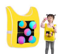 Ensemble de balles Souples - Boule de Prison avec Veste | Kit de Lancement et de Capture avec Gilet adhésif, Boules de Coton, Jeux pour, intérieur, extérieur, activités Sportives, Jardin