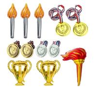 Ensemble De Ballons De Compétition De 12 Pièces, Bâton De Torche Gonflable, Ballon De Torche, Ballon De Trophée En Aluminium, Bâton De Joie De Compétition