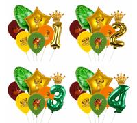 Ensemble de ballons en feuille et ballons en latex Thème Roi Lion Simba Jungle Safari, Décoration de fête d'anniversaire pour enfants, Ballon chiffre, Globos A-6
