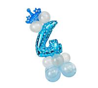 Ensemble de ballons en forme de couronne en forme de chiffre 4 Bleu