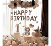 Ensemble de ballons noirs, blancs et gris, convient pour les anniversaires, l'amour, les fêtes, les expressions romantiques, les anniversaires, les décorations de chambre, les décorations romantiques