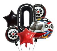 Ensemble De Ballons Numériques En Aluminium De 40 Pouces Avec Casque Et Pneus Sur Le Thème De La Course Parfaits Pour Les Fêtes D'anniversaire Les Décorations De Festival Casque De Course