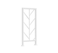 Ensemble de balustrade en métal pour escaliers - Garde-corps en fer pour grenier, balcon, terrasse - Décoration intérieur/extérieur - 5 styles (blanc style 4) - et solution de balustrade élégante