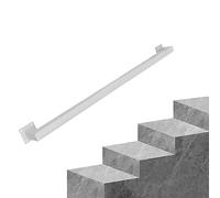 Ensemble de balustrades d'escalier en fer forgé noir/blanc/doré - Balustres carrés - Barre de support mural intérieur/extérieur - Design élégant pour la maison et le jardin