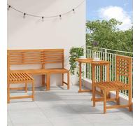 Set De Banc De Jardin 3 Pièces En Bois Massif D'acacia Vidaxl
