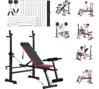 VEVOR Banc de Musculation Multifonctionnel, Banc Plat Inclinable Pliable pour Entraînement Complet du Corps, Banc Abdominal Capacité de Charge 272,2 kg, pour Redressement Assis Haltères Domicile Gym