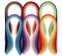 Ensemble de bandes de quilling multicolores JUYA, 600 bandes, 30 couleurs, longueur 39 cm, largeur de bande 3 mm