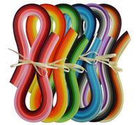 Ensemble de bandes de quilling multicolores JUYA, 720 bandes, 36 couleurs, longueur 54 cm, largeur de bande 10 mm